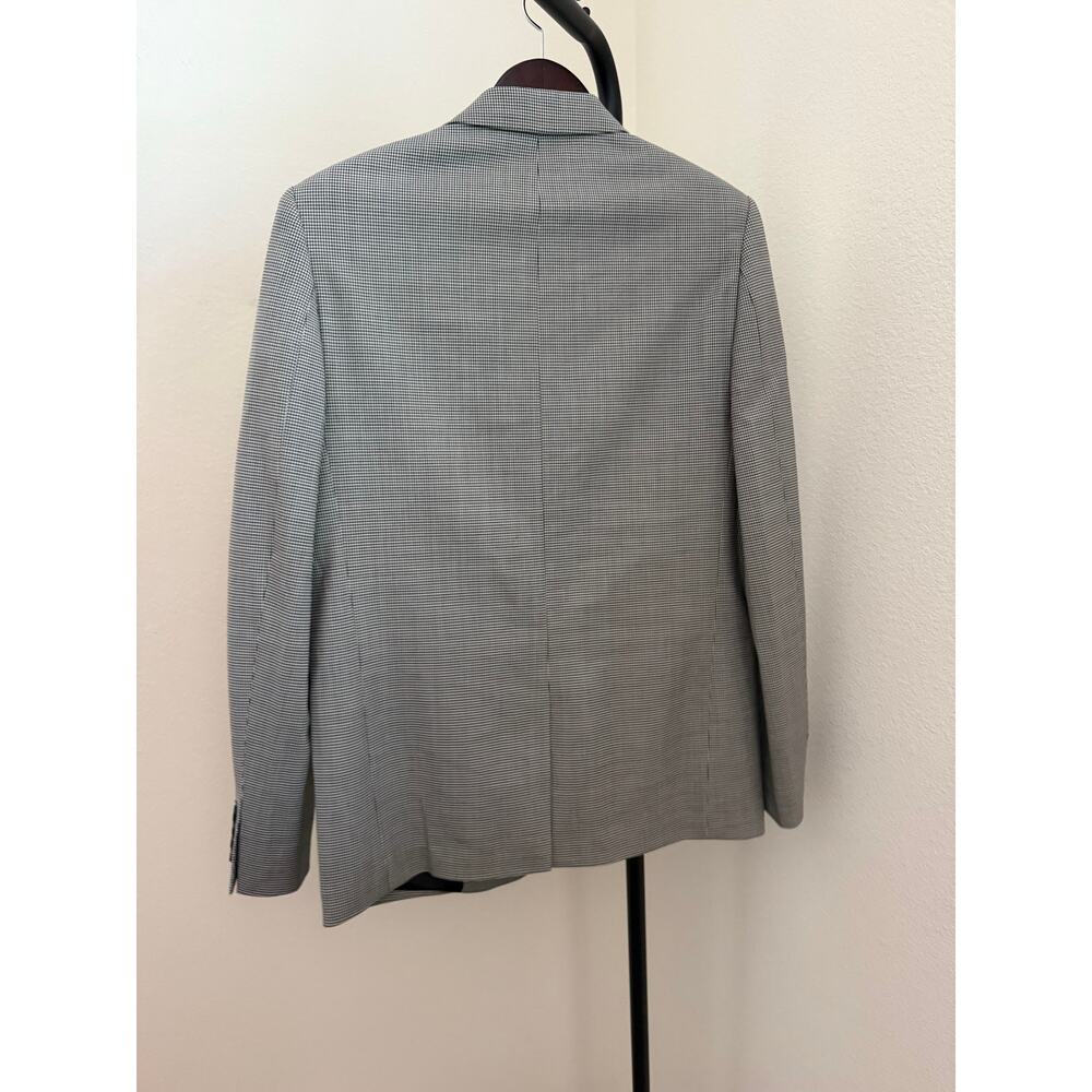 The Kooples black houndstooth 2 button blazer jacket sz 46 - Picture 7 of 7